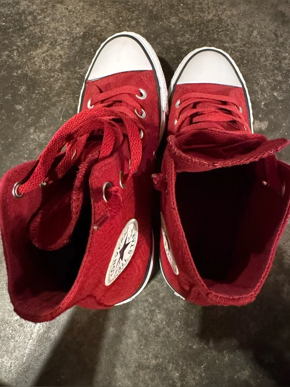 Converse Women’s Chuck Taylor All Star High Top Sneakers - Red - Picture 7 of 7